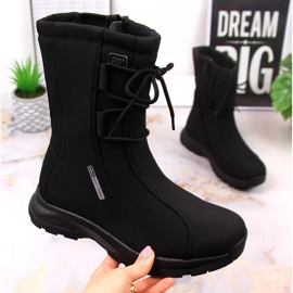 Botas de nieve impermeables para mujer DK negro 4
