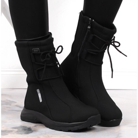 Botas de nieve impermeables para mujer DK negro 2 Botas de nieve impermeables para mujer DK negro 2