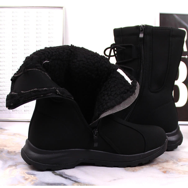 Botas de nieve impermeables para mujer DK negro 1
