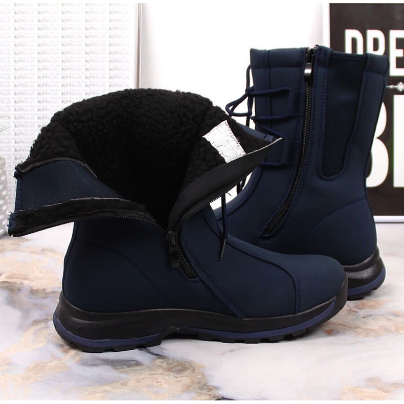 Botas de nieve impermeables para mujer, azul marino DK 1 Botas de nieve impermeables para mujer, azul marino DK 1