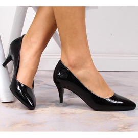 Sergio Leone 1379 tacones lacados negros 5