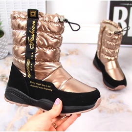 Evento Botas de nieve aisladas con lana de cordero dorada Miss dorado 1 Evento Botas de nieve aisladas con lana de cordero dorada Miss dorado 1