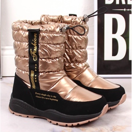 Evento Botas de nieve aisladas con lana de cordero dorada Miss dorado 2