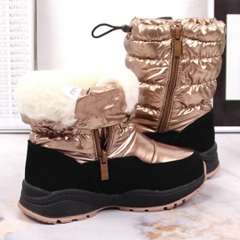 Evento Botas de nieve aisladas con lana de cordero dorada Miss dorado 4