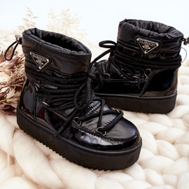 Botas De Nieve Con Aislamiento Para Niños Negro Colina 6