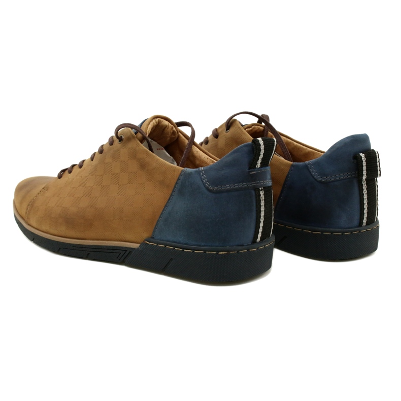Polbut Zapatos casual hombre piel 2114 rojo beige azul marino 4