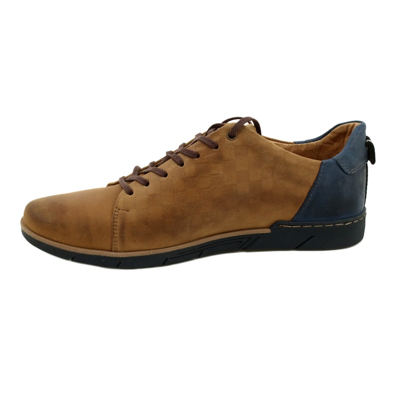 Polbut Zapatos casual hombre piel 2114 rojo beige azul marino 2