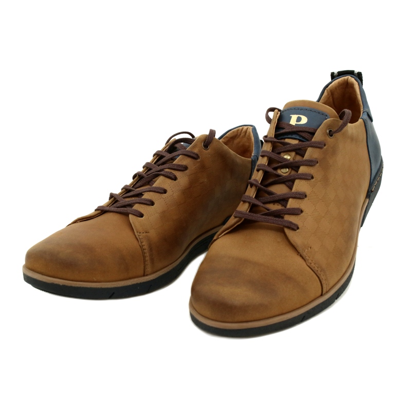 Polbut Zapatos casual hombre piel 2114 rojo beige azul marino 3