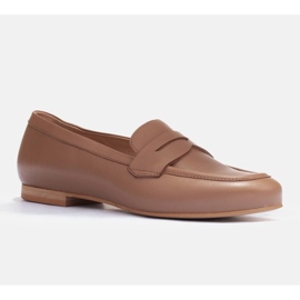 Marco Shoes Mocasines con adorno de piel beige 2