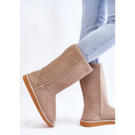 BM Botas Altas De Nieve Mujer Ante Aisladas Beige Reyma 3