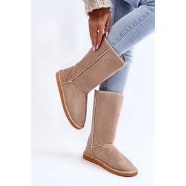 BM Botas Altas De Nieve Mujer Ante Aisladas Beige Reyma 4