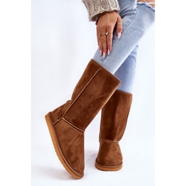 PA1 Reyma Botas altas de ante para la nieve con aislamiento para mujer Camel marrón 1