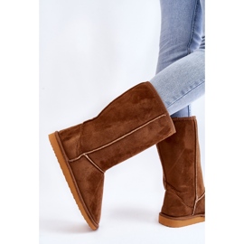 PA1 Reyma Botas altas de ante para la nieve con aislamiento para mujer Camel marrón 4