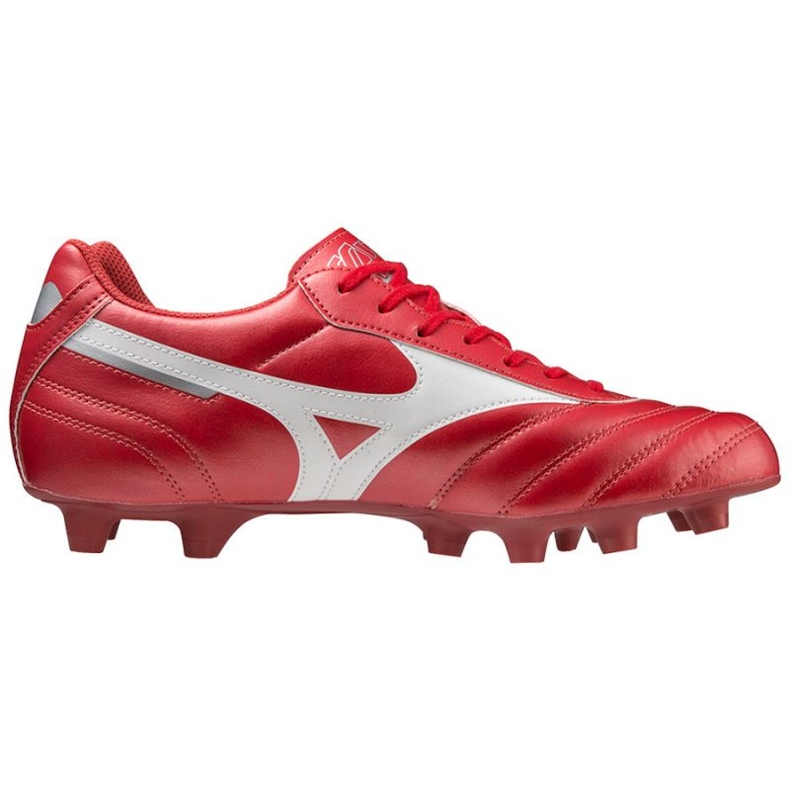 Mizuno Morelia Ii Club Md M P1GA221660 zapatos de fútbol rojo naranjas y rojos 1