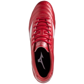 Mizuno Morelia Ii Club Md M P1GA221660 zapatos de fútbol rojo naranjas y tintos 2