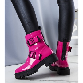 BM Botas con aislamiento lacadas en rosa de Faleri rosado 3