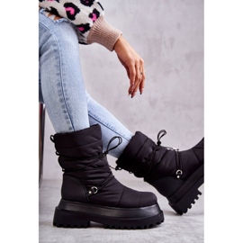 Botas de nieve para mujeres en la plataforma negra negro 4 Botas de nieve para mujeres en la plataforma negra negro 4