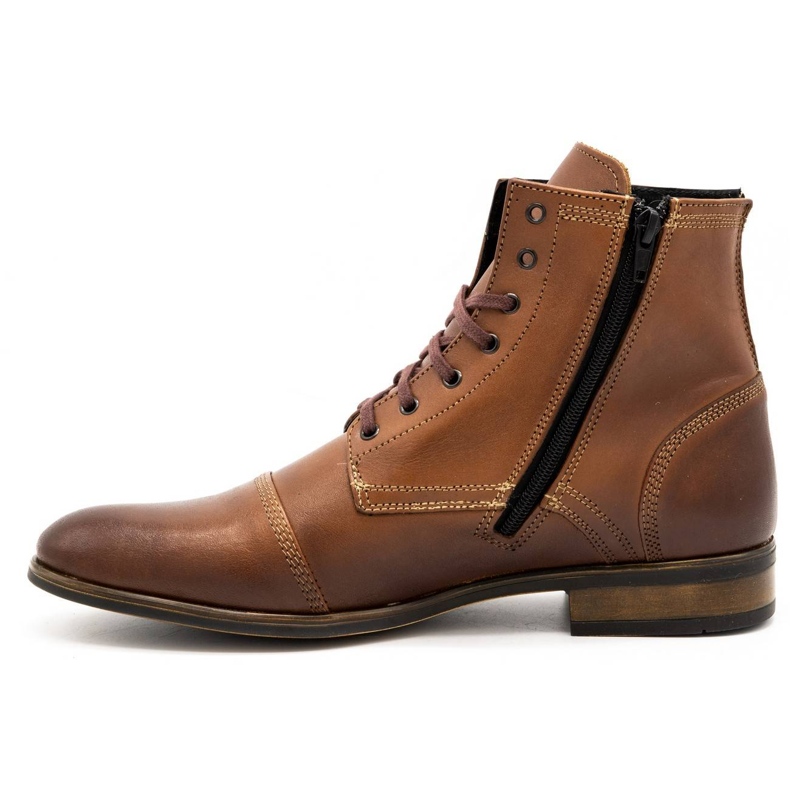 Olivier Botines Chelsea de hombre en piel 287D Św marrón 1