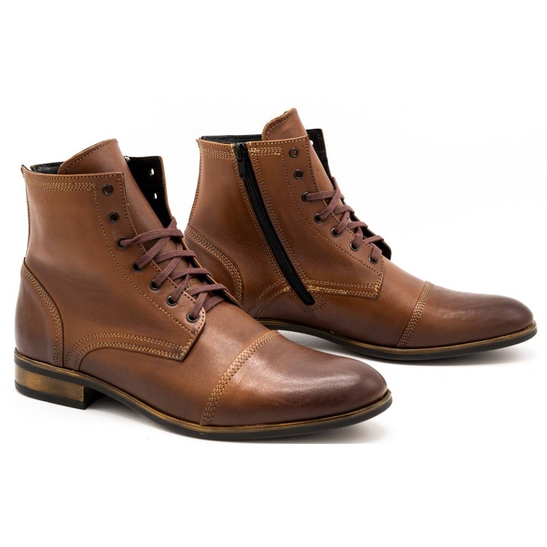 Olivier Botines Chelsea de hombre en piel 287D Św marrón 2
