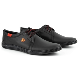 Polbut Zapato casual hombre piel cordones 343H negro 3
