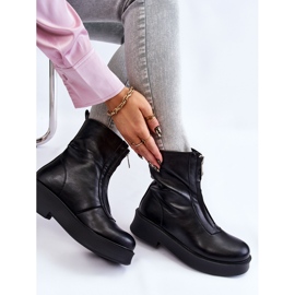 BM Botas De Mujer Con Cremallera En La Plataforma Negro Laretto 5