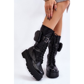 BM Botas Bov De Mujer Con Riñón Con Cordones Negro Lillien 1 BM Botas Bov De Mujer Con Riñón Con Cordones Negro Lillien 1
