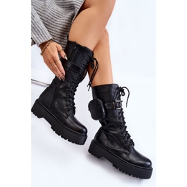 BM Botas Bov De Mujer Con Riñón Con Cordones Negro Lillien 6