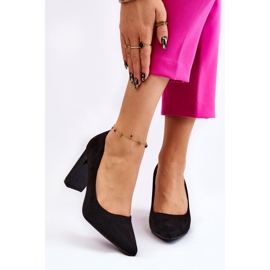 Bombas De Gamuza En Un Tacón De Moda Negro Estellia 1 Bombas De Gamuza En Un Tacón De Moda Negro Estellia 1