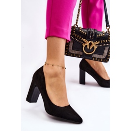 Bombas De Gamuza En Un Tacón De Moda Negro Estellia 2 Bombas De Gamuza En Un Tacón De Moda Negro Estellia 2