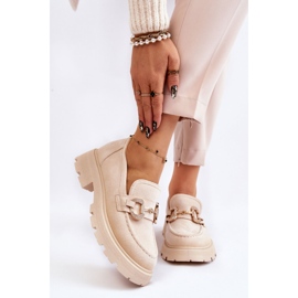 PS1 Zapatos De Mujer De Ante Con Plataforma Deira Beige 1