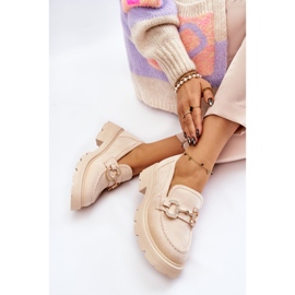 PS1 Zapatos De Mujer De Ante Con Plataforma Deira Beige 6