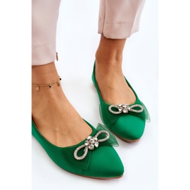 PS1 Bailarinas De Mujer A Punta Con Lazo Decorativo Verde Luminoso 5