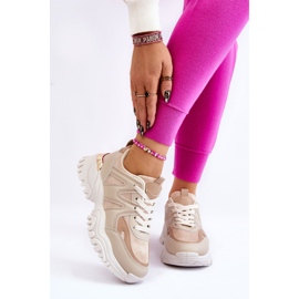 PG1 Zapatos deportivos clásicos en plataforma Bowie beige 1