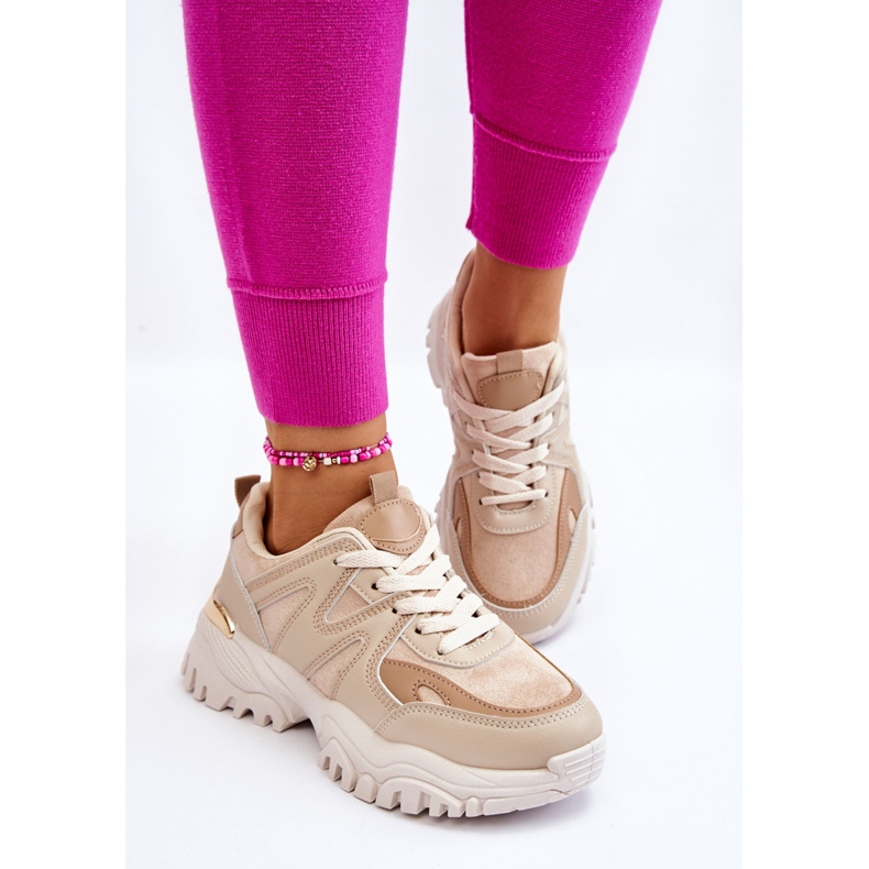 PG1 Zapatos deportivos clásicos en plataforma Bowie beige 2