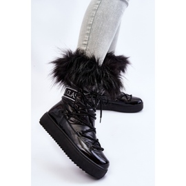 Botas de Nieve Mujer Cordones Negro Santero 1 Botas de Nieve Mujer Cordones Negro Santero 1
