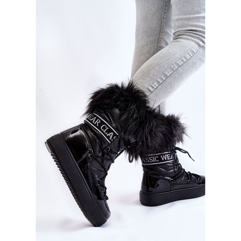 Botas de Nieve Mujer Cordones Negro Santero 2