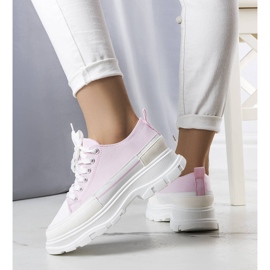 BM Zapatillas rosas de plataforma alta de Lavaris rosado 2