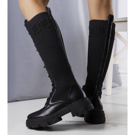 BM Botas negras con cordones de Montis negro 2