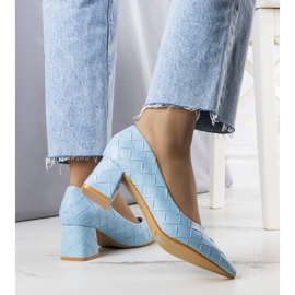 BM Zapatos de tacón azules de Migne 2 BM Zapatos de tacón azules de Migne 2