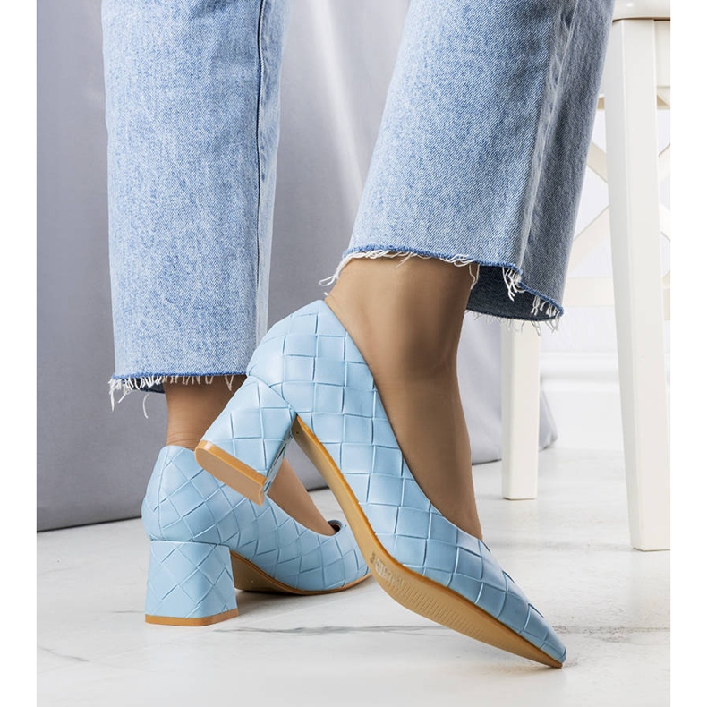 BM Zapatos de tacón azules de Migne 2 BM Zapatos de tacón azules de Migne 2