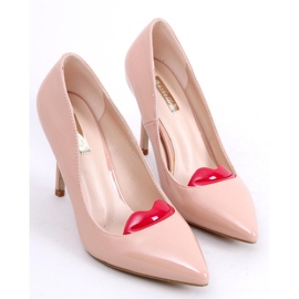 Tacones originales con labios 5801-35es-1 Rosa beige 1