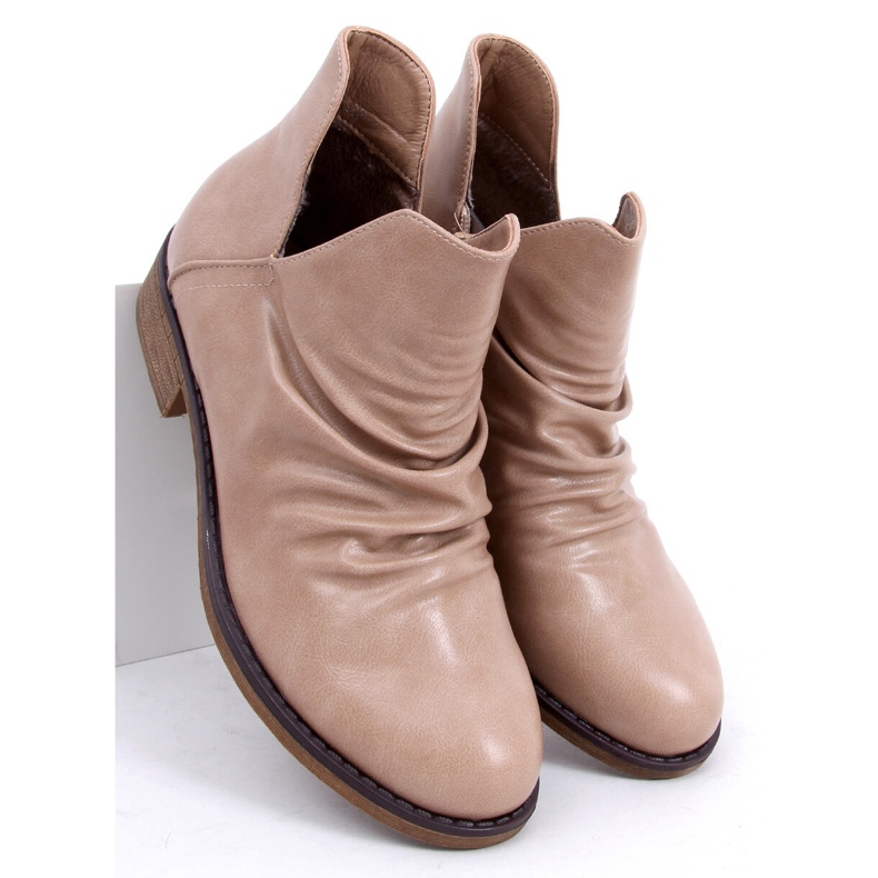 Botas con cara recortada beige ST-22P Beige 1 Botas con cara recortada beige ST-22P Beige 1