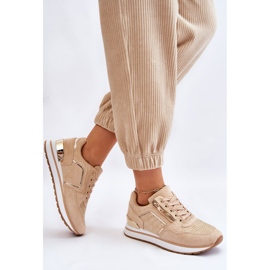 Deportivas De Mujer Con Cremallera Decorativa Adrea Beige 5