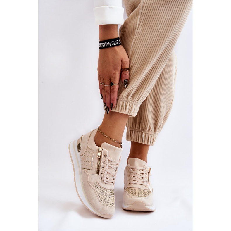 PG1 Deportivas De Mujer Con Cremallera Decorativa Crema Adrea multicolor 1