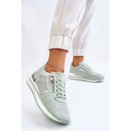 PG1 Deportivas De Mujer Con Cremallera Decorativa Verde Adrea 2