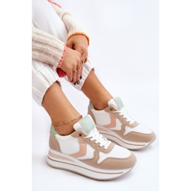 PG1 Deportivas Mujer Cuña Blancas Y Beige Neva blanco 6
