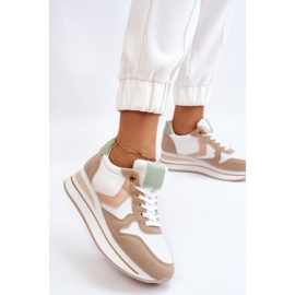 PG1 Deportivas Mujer Cuña Blancas Y Beige Neva blanco 2