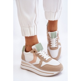 PG1 Deportivas Mujer Cuña Blancas Y Beige Neva blanco 7