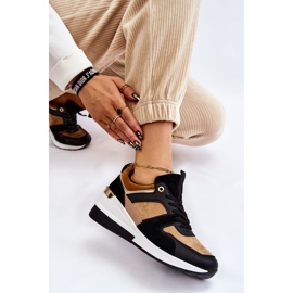 PG1 Zapatillas clásicas de cuña Collide en beige y negro 6