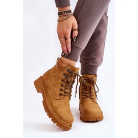 Botas con cordones hasta la mitad camel con aislamiento para mujer marrón 1 Botas con cordones hasta la mitad camel con aislamiento para mujer marrón 1